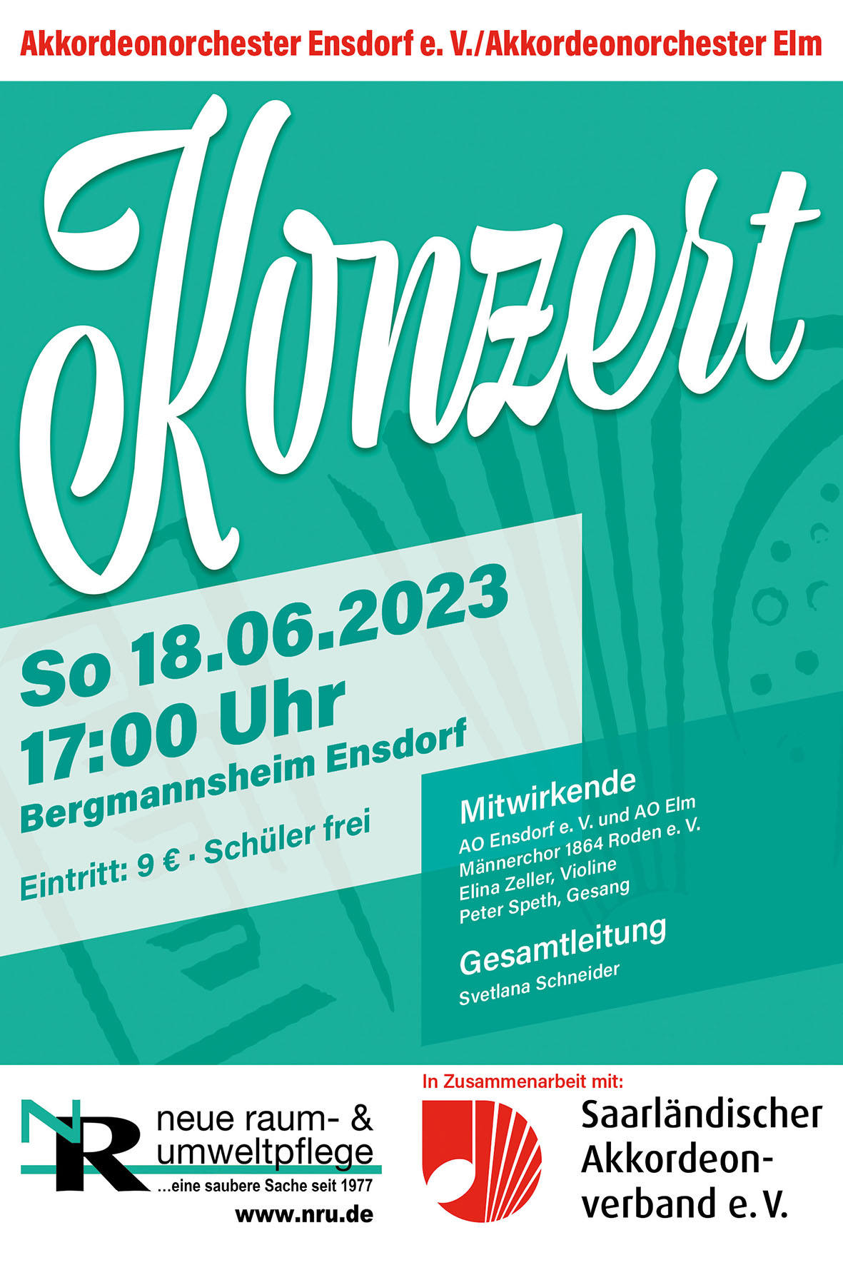 Plakat Akkordeonorchester Ensdorf-Elm
